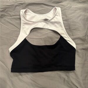 BlackMilk Clothing Black and White Sports Bra Women’s Size Medium
